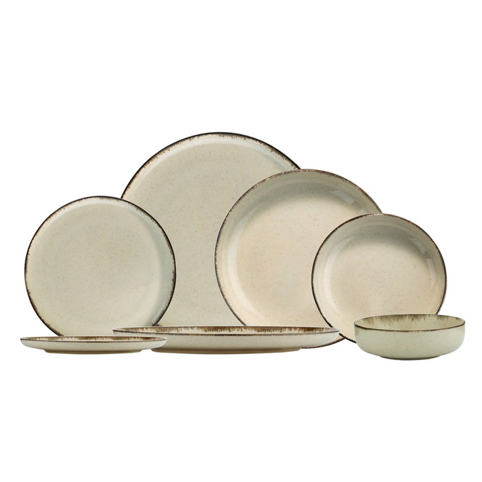 Hermia Vajilla de Porcelana 24 Piezas Canela Hermia Vajilla de Porcelana 24 Piezas Canela